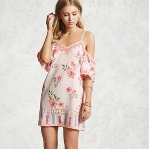 Floral Open-Shoulder Dress